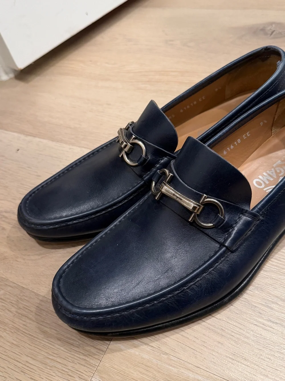 Salvatore Ferragamo Black Leather Bit Loafers